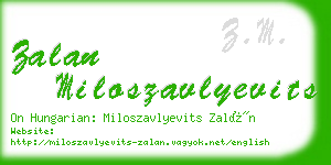 zalan miloszavlyevits business card